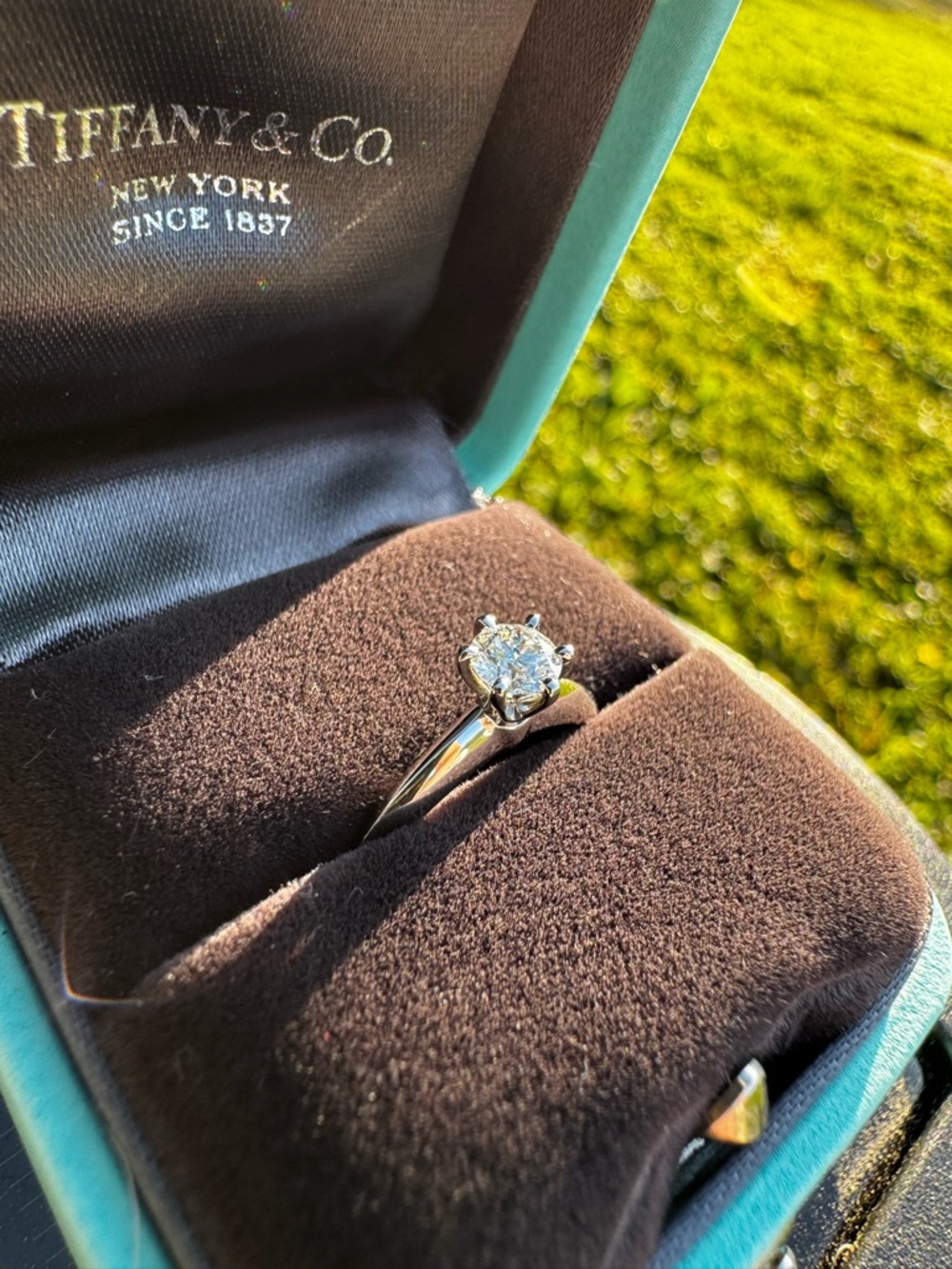 Tiffany & Co. Platinum Solitaire Ring in Tiffany Blue Box - Picture 16 of 16